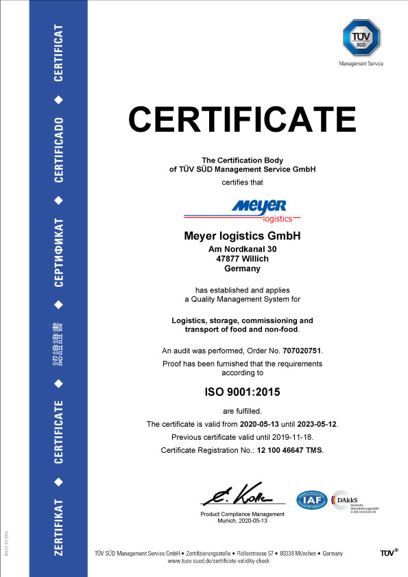 Zertifikat ISO 9001 2015 en